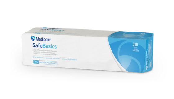 Medicom SafeBasics Non-Woven Sponge