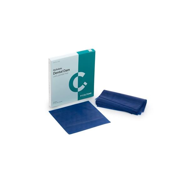 Coltene HySolate Latex Dental Dam Blue Medium 127*127, 52 pcs