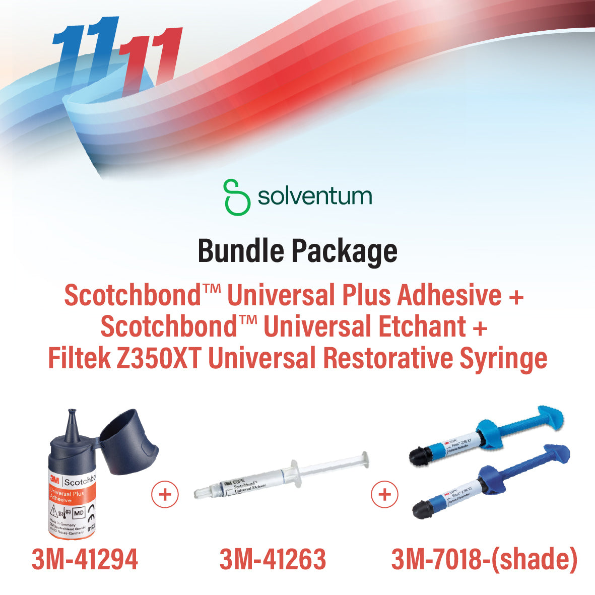 Solventum Scotchbond Universal Plus Adhesive + Universal Etchant + Filtek Z350XT (DOUBLE 11 LIMITED)
