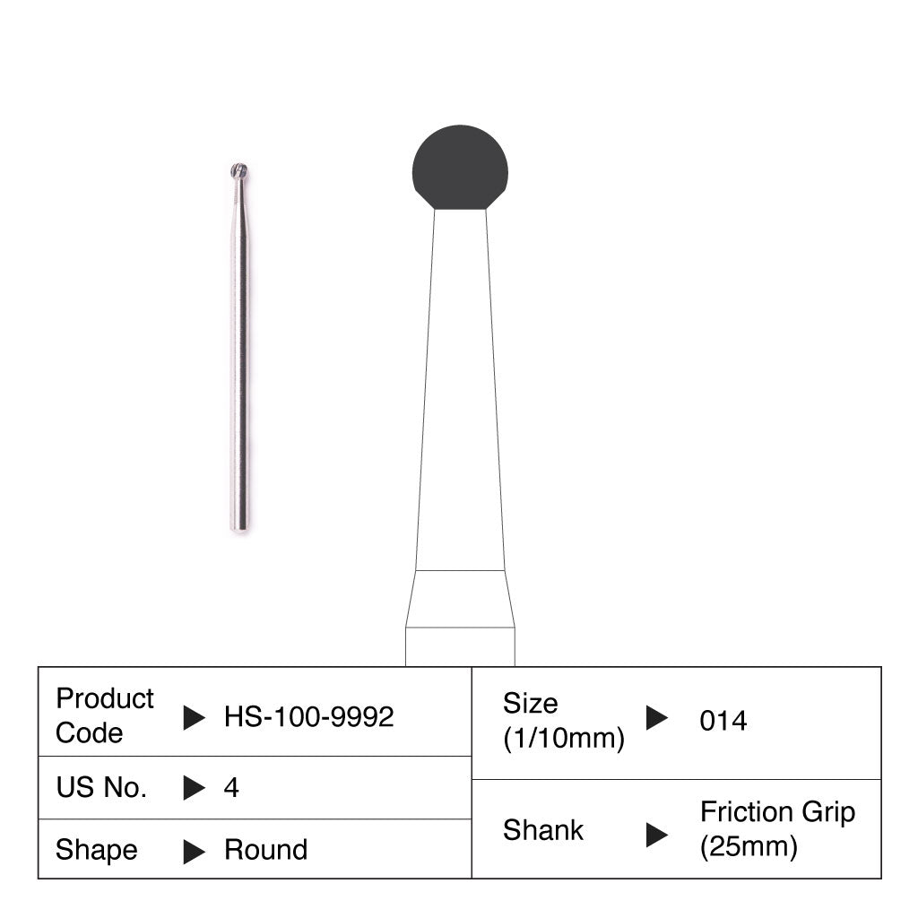 HS Carbide Bur Operative Friction Grip Surgical Length 4 5/Pack