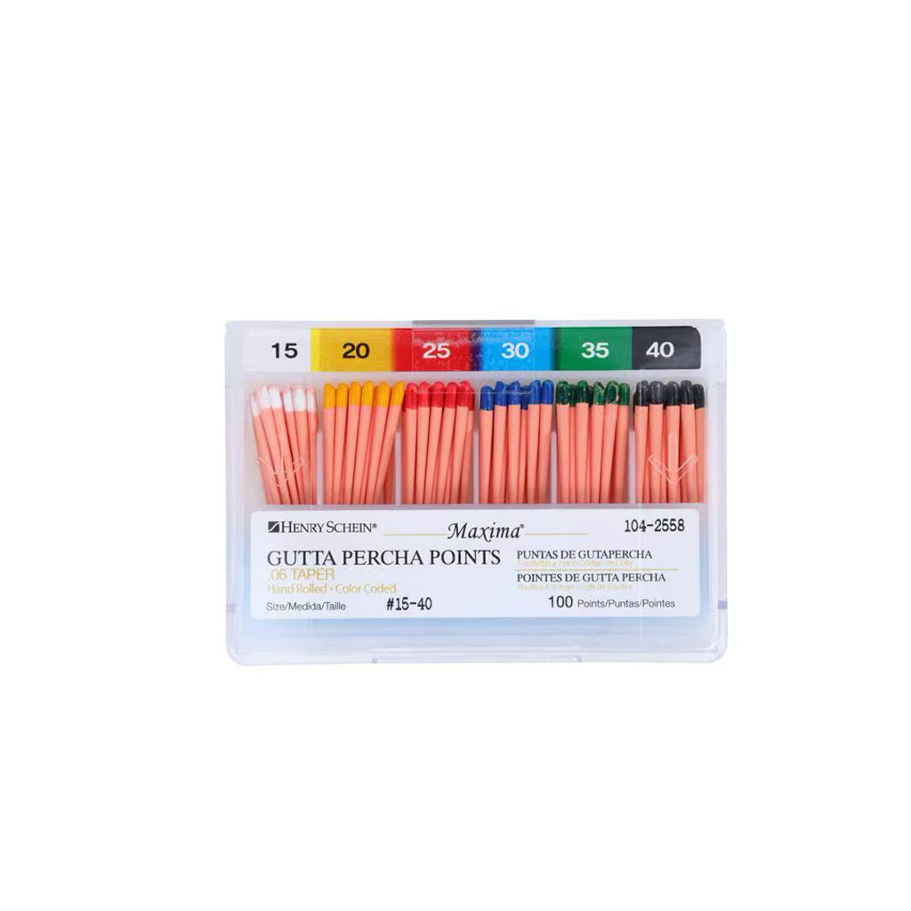 HS Maxima Gutta Percha Points 0.06 15-40 Assorted 100/Box