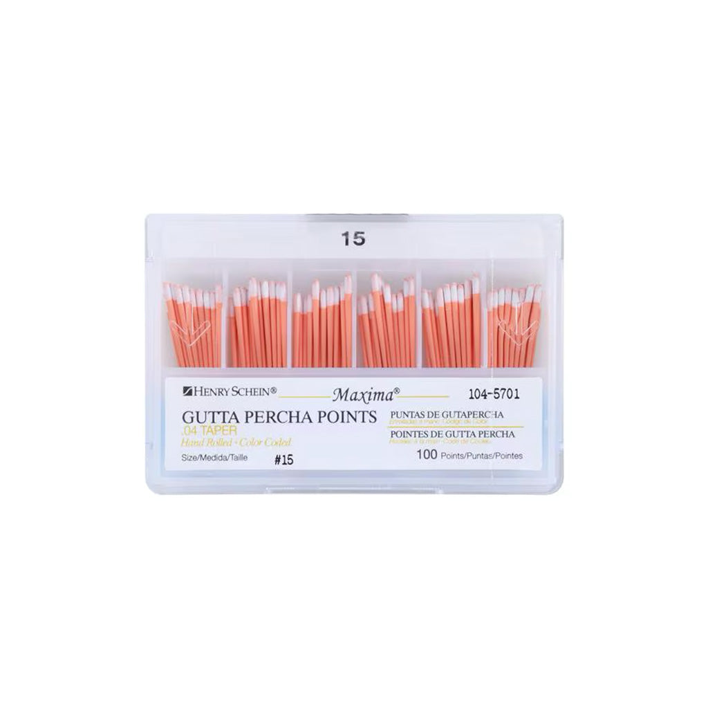 HS Maxima Gutta Percha Points 0.04 15 White 100/Box
