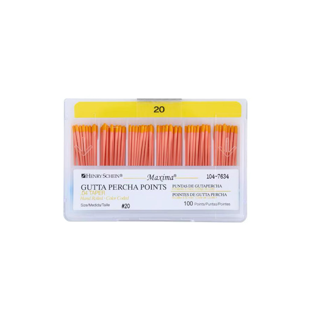 HS Maxima Gutta Percha Points 0.04 20 Yellow 100/Box
