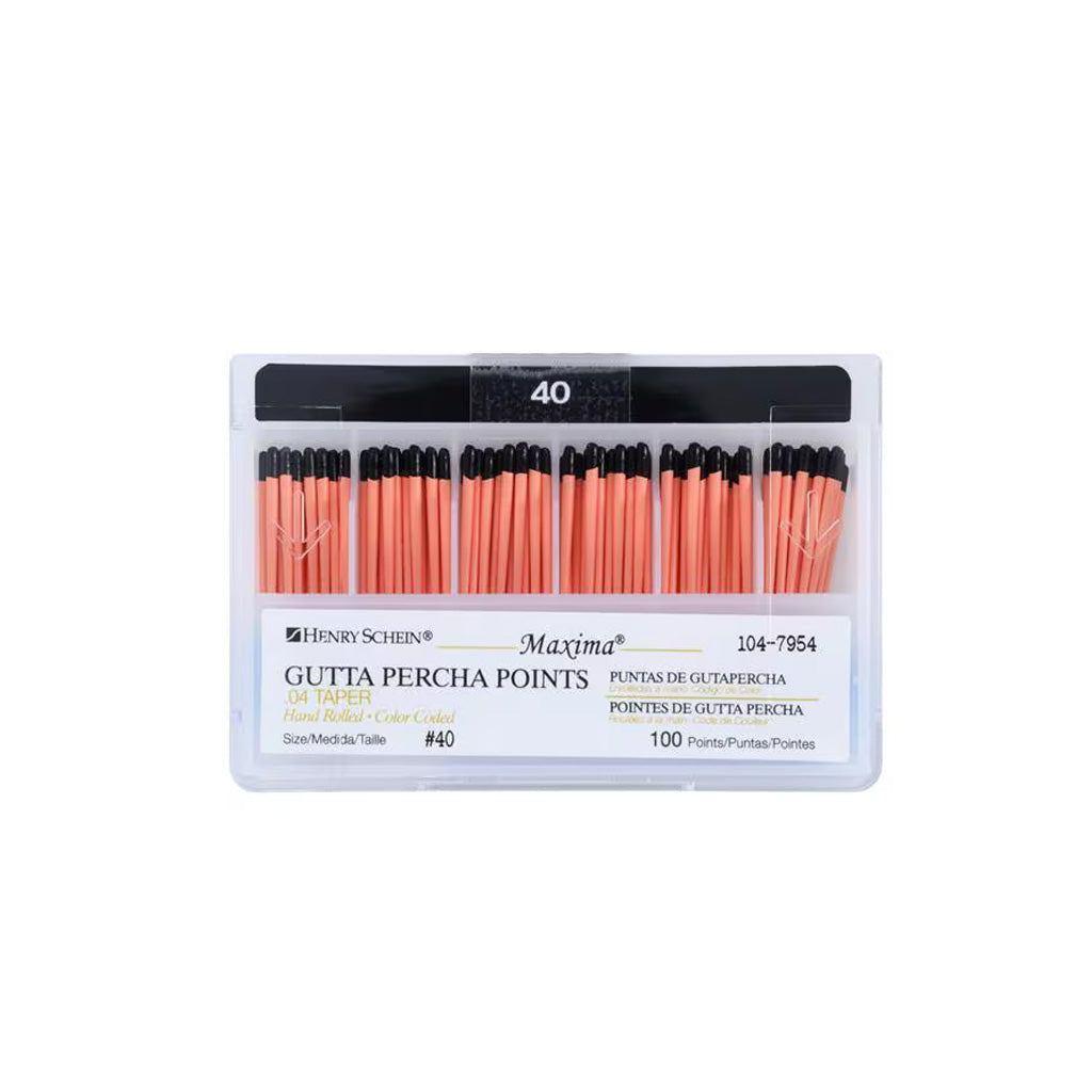 HS Maxima Gutta Percha Points 0.04 40 Black 100/Box