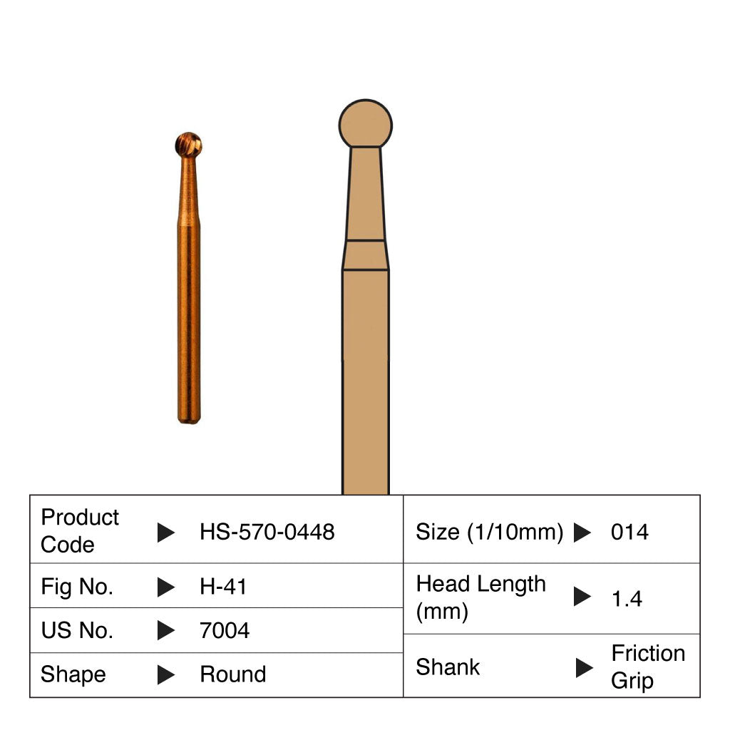 HS Carbide Bur Trimming & Finishing Friction Grip 5/Pack