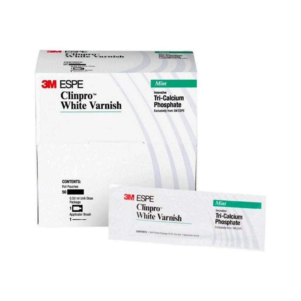 [3MQ3] 3M Clinpro White Varnish 5% Sodium Fluoride Varnish Mint 50/Box