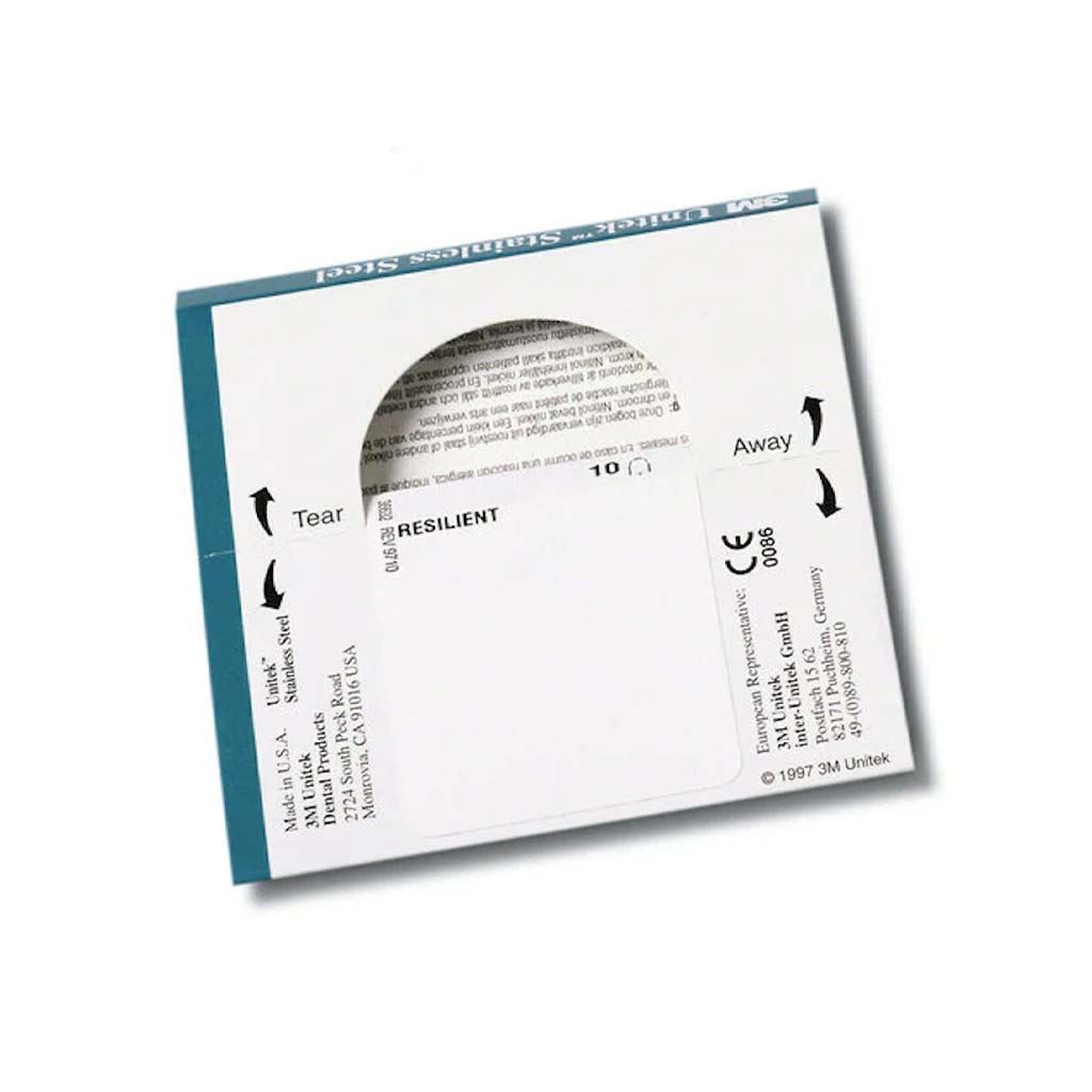 3M Permachrome Resilient Stainless Steel OrthoForm III Ovoid Archwire, Upper .018x.022", 10 pcs/pack