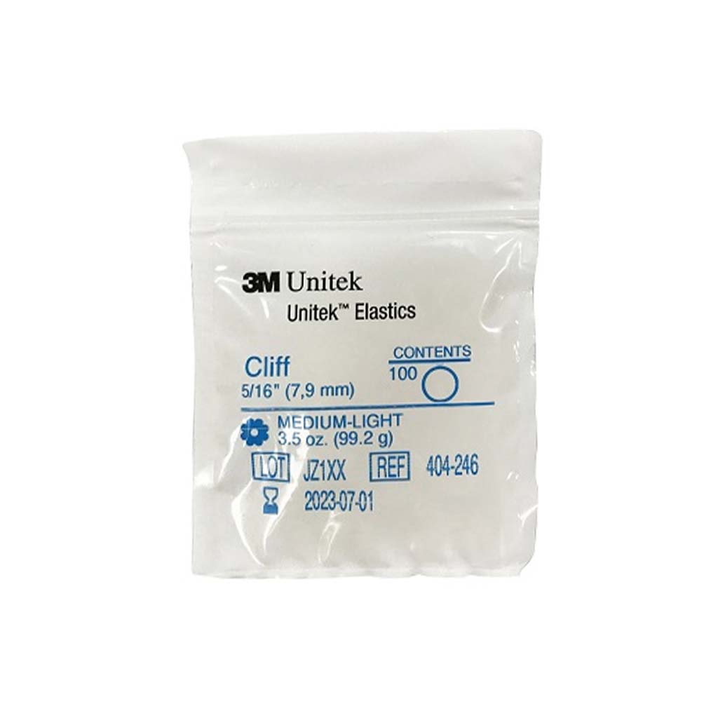 [HKIDEAS]3M Unitek Latex Intraoral Elastics-Cliff, 5/16&quot;, 3.5oz Medium-Light, 30x100Pcs/Pack