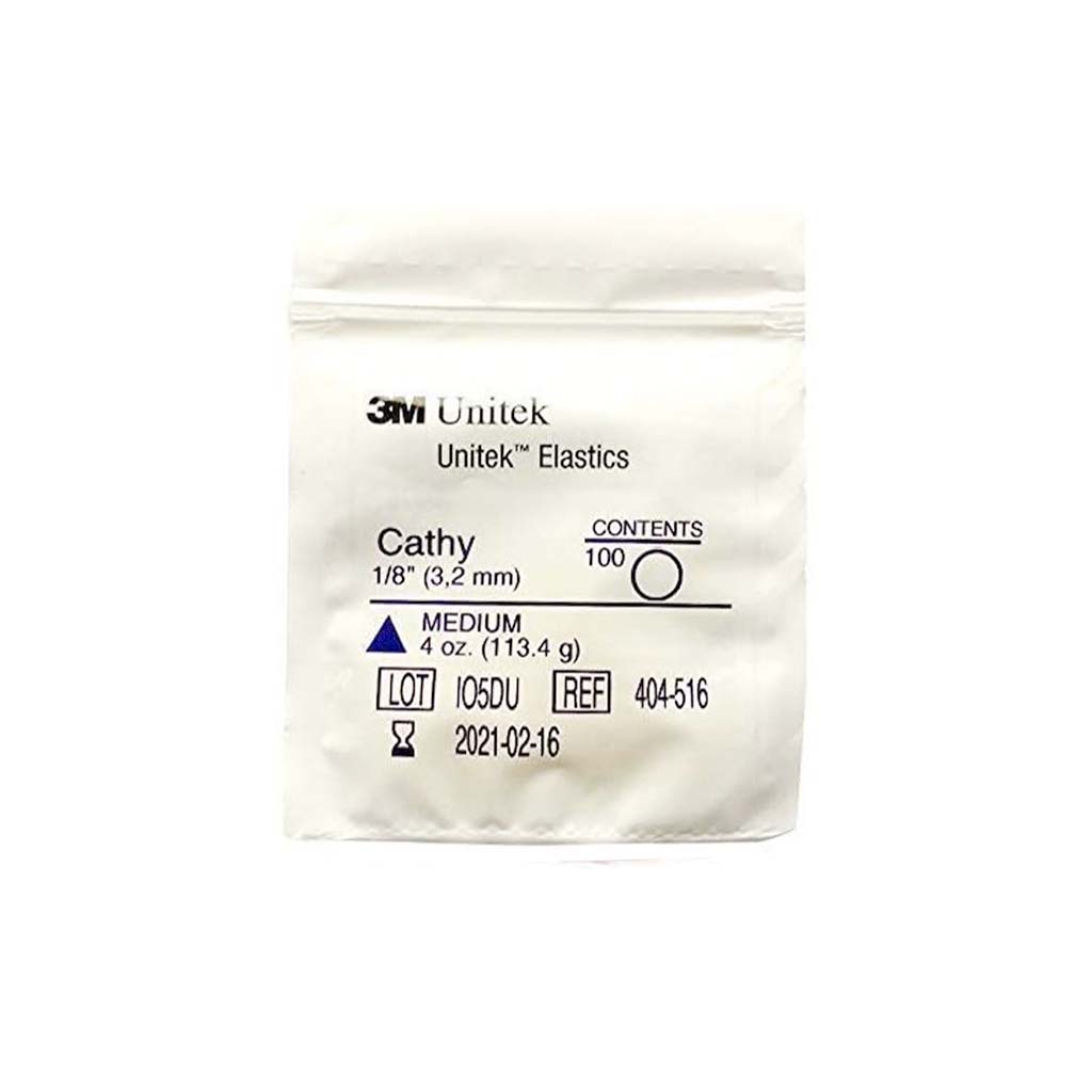 [HKIDEAS]3M Unitek Latex Intraoral Elastics-Cathy, 1/8&quot;, 4oz Medium, 30x100Pcs/Pack