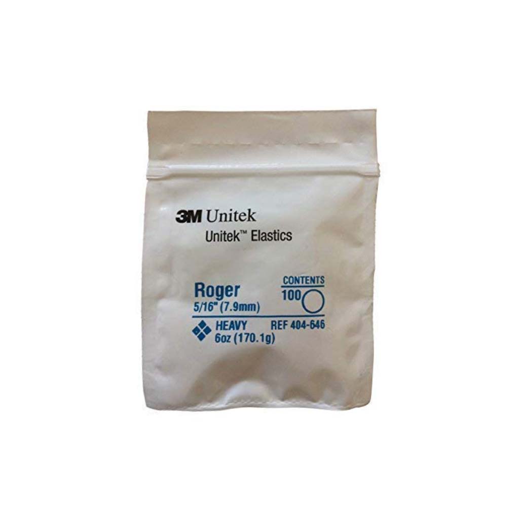 [HKIDEAS]3M Unitek Latex Intraoral Elastics-Roger, 5/16&quot;, 6oz Heavy, 30x100Pcs/Pack