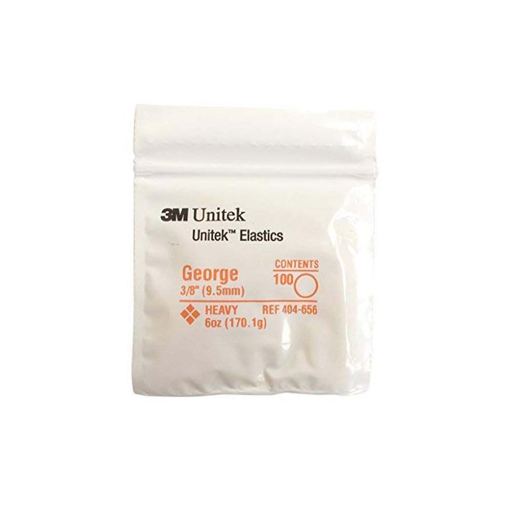 [HKIDEAS]3M Unitek Latex Intraoral Elastics-George, 3/8&quot;, 6oz Heavy, 30x100Pcs/Pack