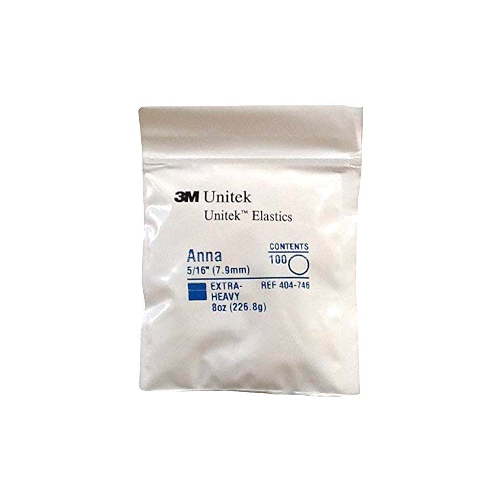 [HKIDEAS]3M Unitek Latex Intraoral Elastics-Anna, 5/16&quot;, 8oz Extra-Heavy, 30x100Pcs/Pack