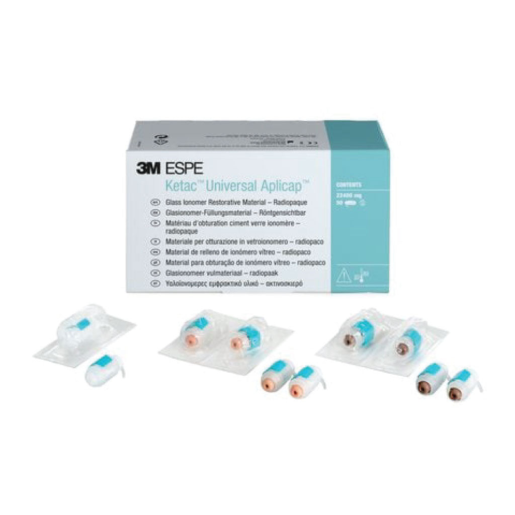 [3MQ3] 3M ESPE Ketac Universal Aplicap Glass Ionomer Restorative Assorted Shade Refills White A2 A3 50 x Capsules