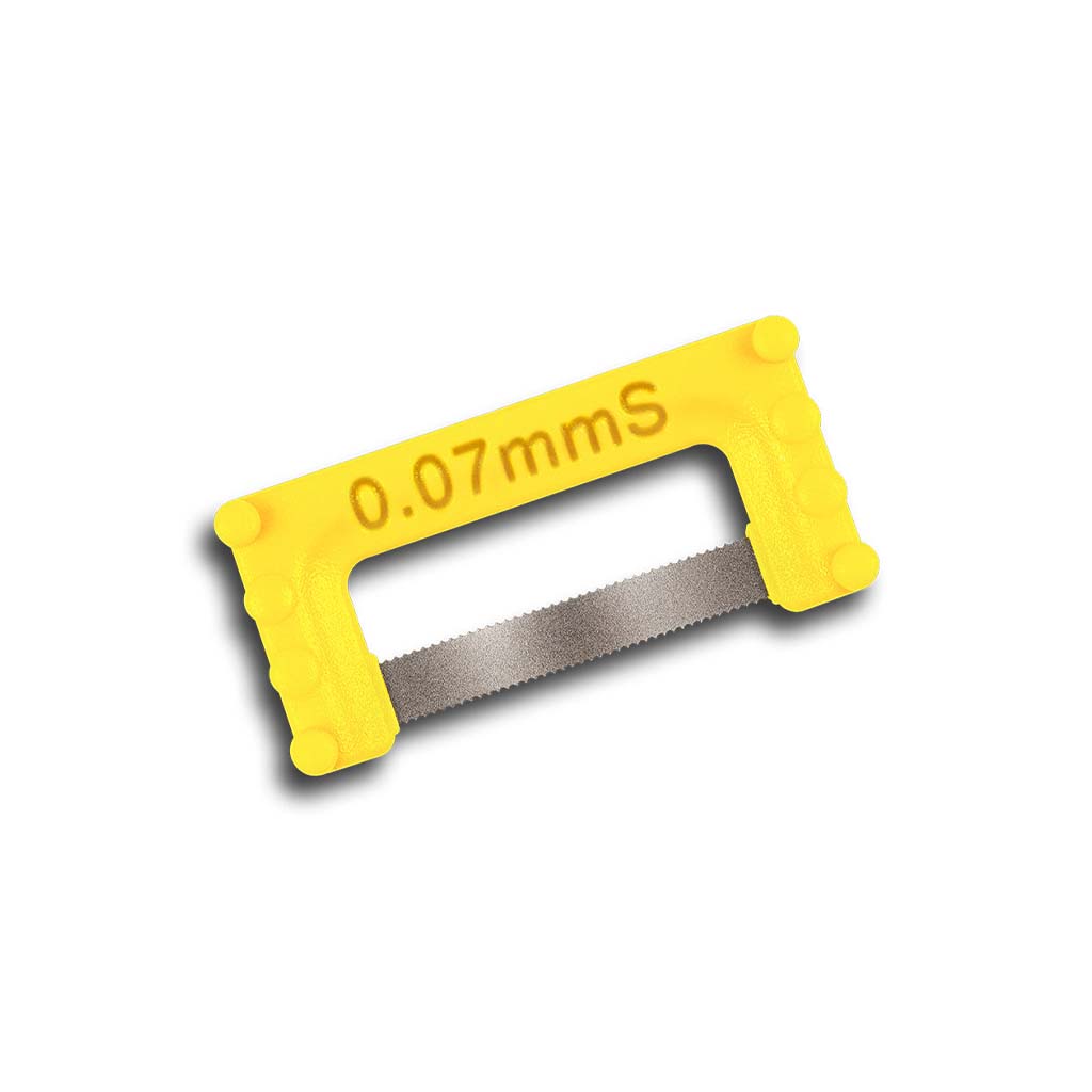 [HKIDEAS]ContacEZ IPR Strip 1-Sided Yellow Starter, 0.07mm, 16 Pcs/Pack