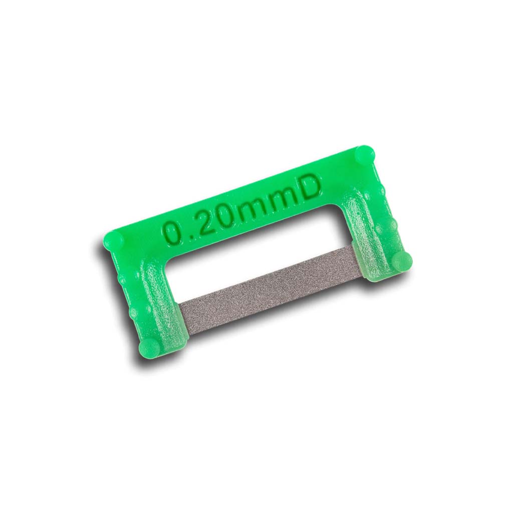 [HKIDEAS]ContacEZ IPR Strip 2-Sided Green Extra-Widener, 0.20mm, 16 Pcs/Pack