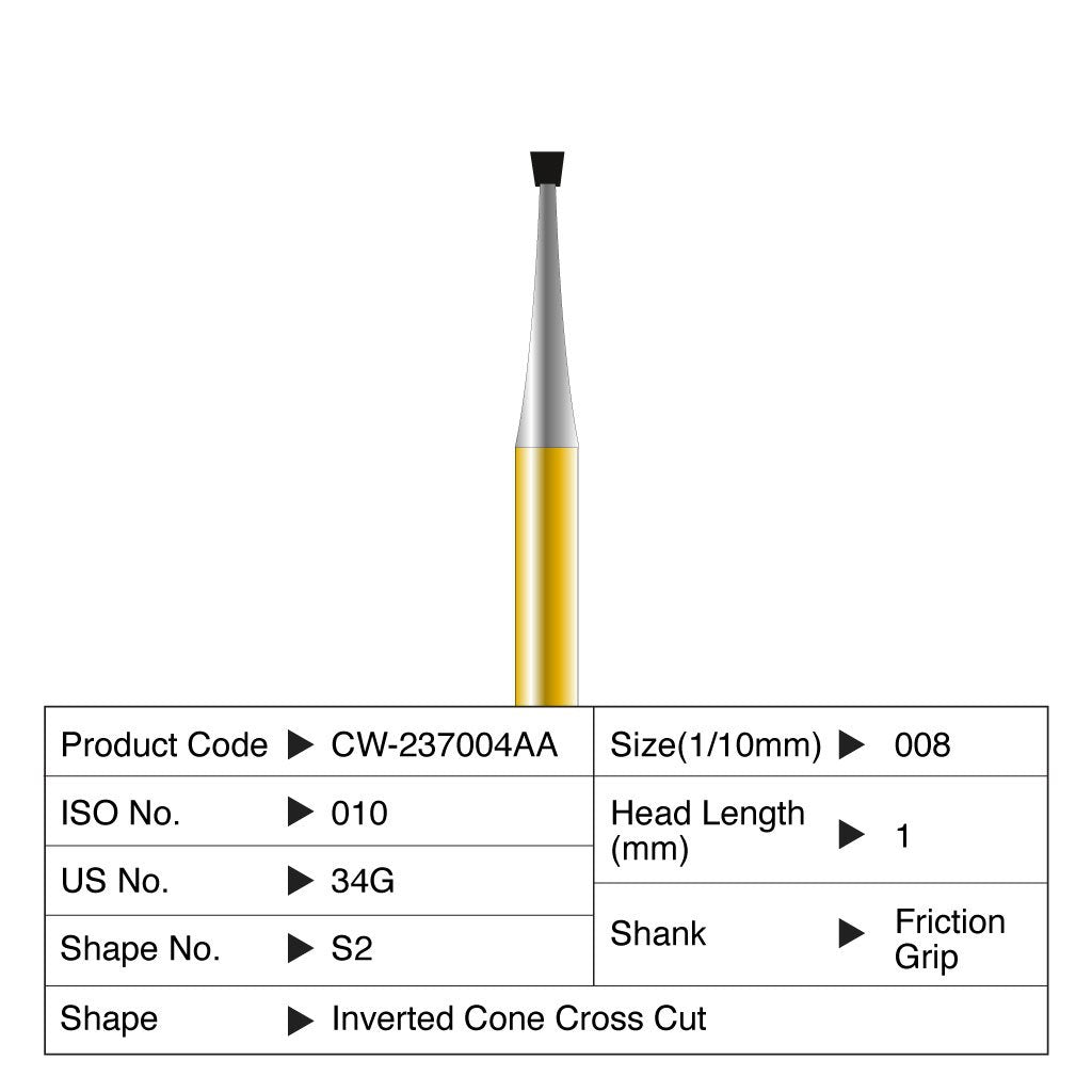 [HKIDEAS]Coltene Diatech Speedstar S2 #008 Head Length 1mm FG 5/Pack