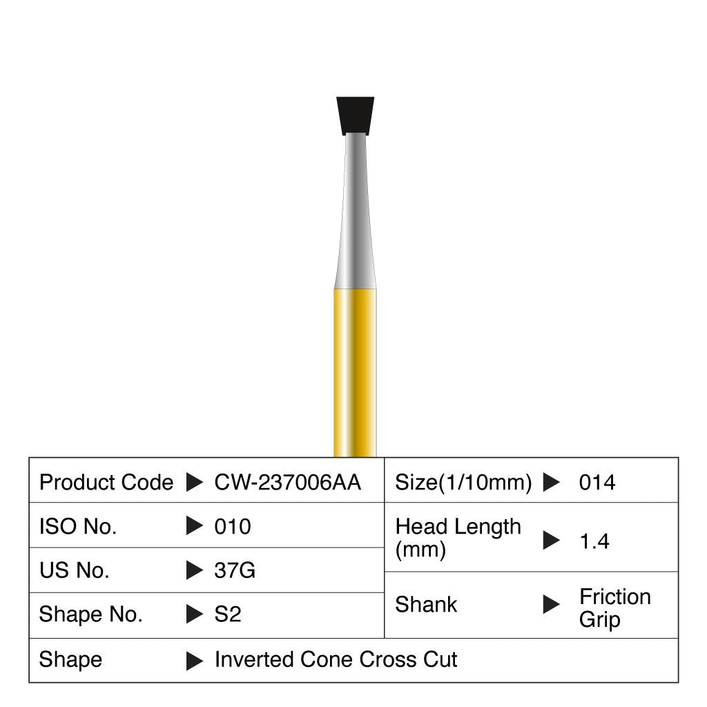 [HKIDEAS]Coltene Diatech Speedstar S2 #014 Head Length 1.4mm FG 5/Pack