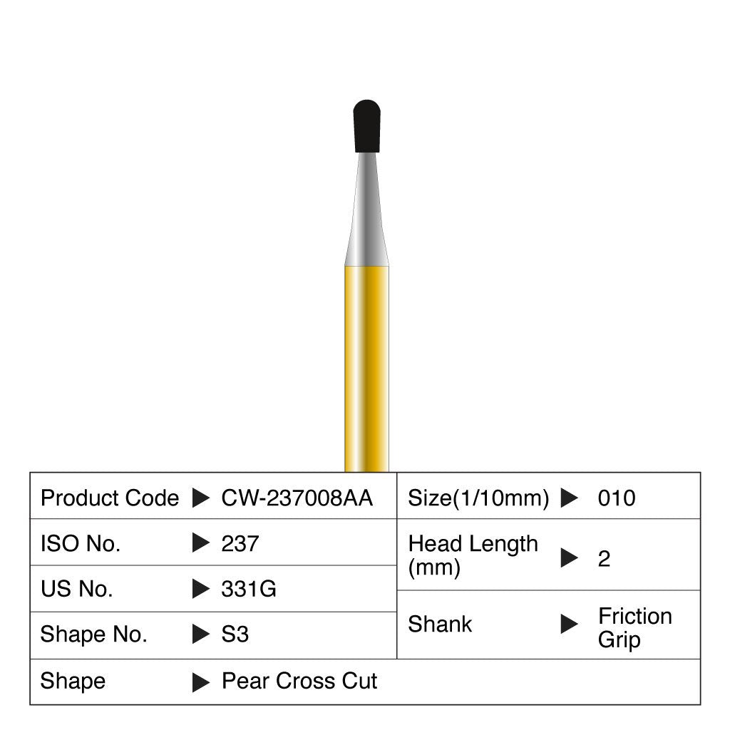 [HKIDEAS]Coltene Diatech Speedstar S3 #010 Head Length 2mm FG 5/Pack