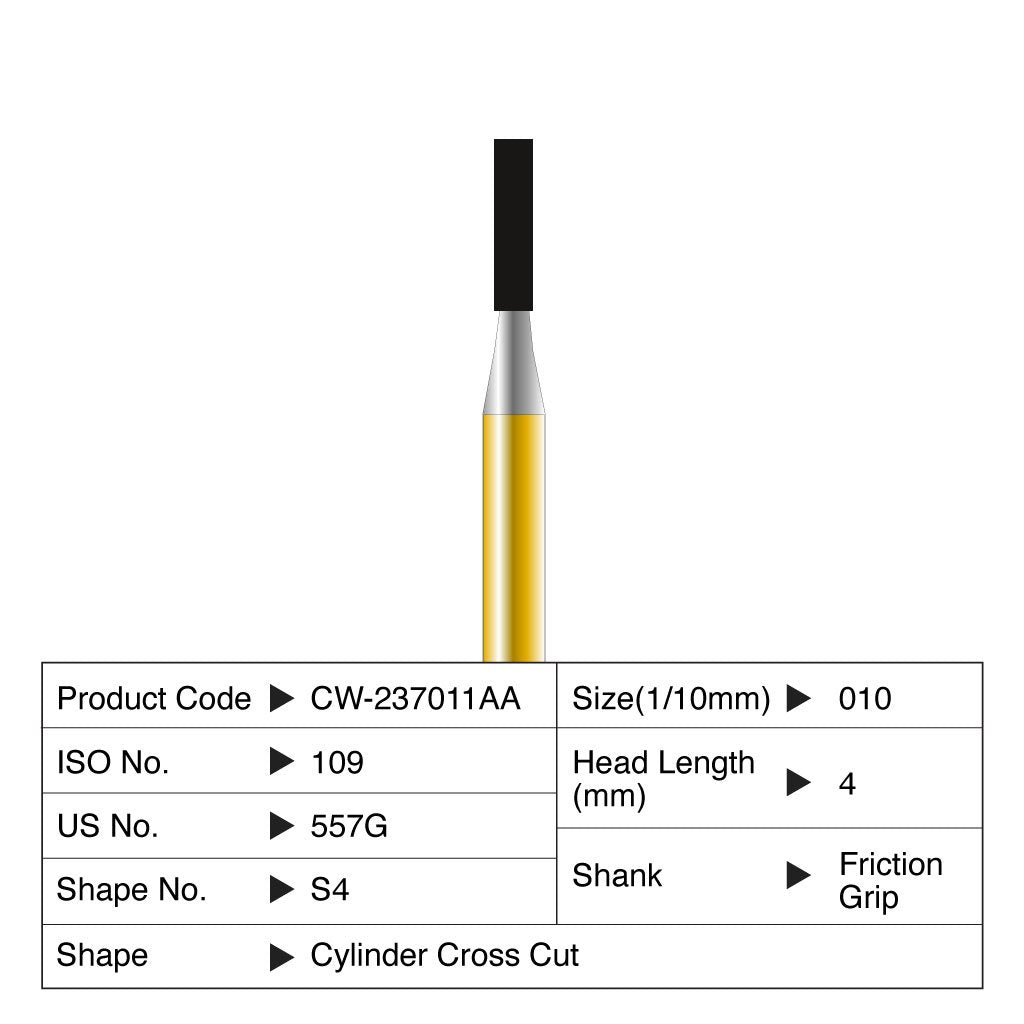 [HKIDEAS]Coltene Diatech Speedstar S4 #010 Head Length 4mm FG 5/Pack