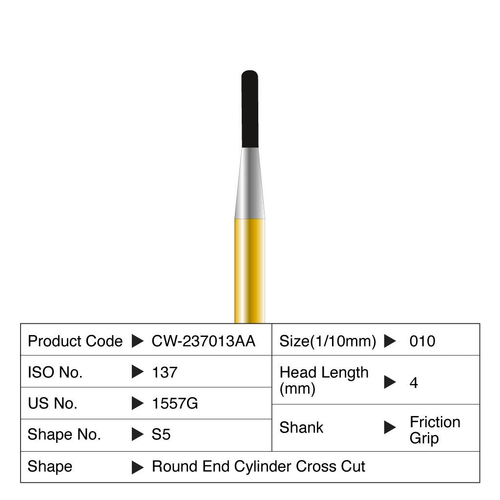 [HKIDEAS]Coltene Diatech Speedstar S5 #010 Head Length 4mm FG 5/Pack