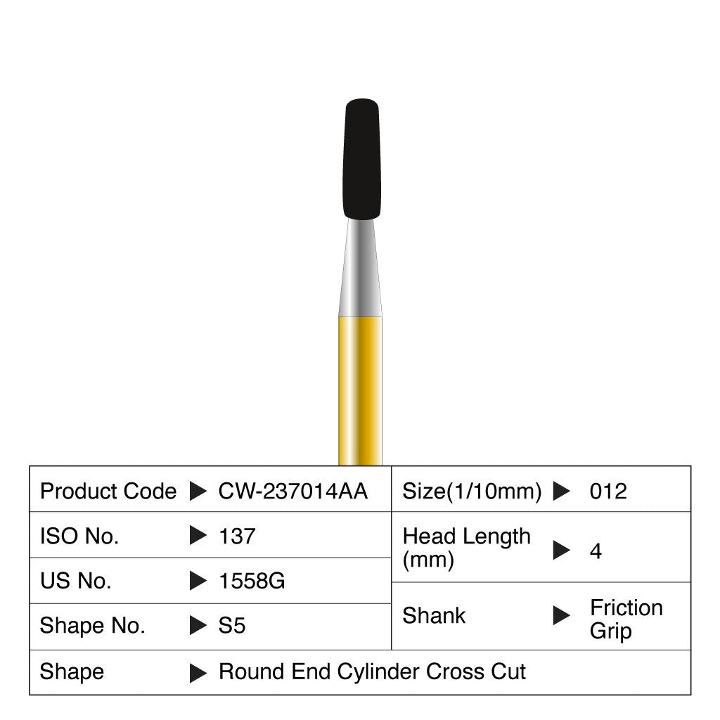 [HKIDEAS]Coltene Diatech Speedstar S5 #012 Head Length 4mm FG 5/Pack