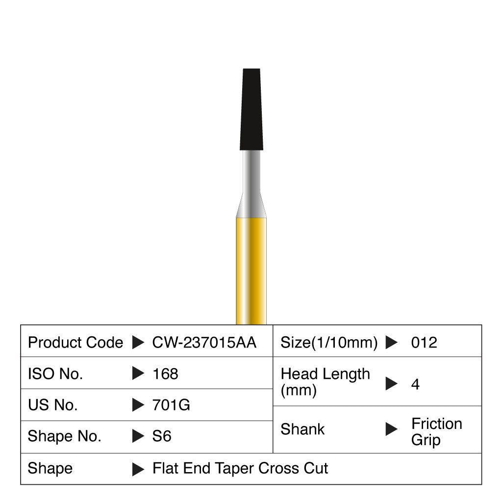 [HKIDEAS]Coltene Diatech Speedstar S6 #012 Head Length 4mm FG 5/Pack