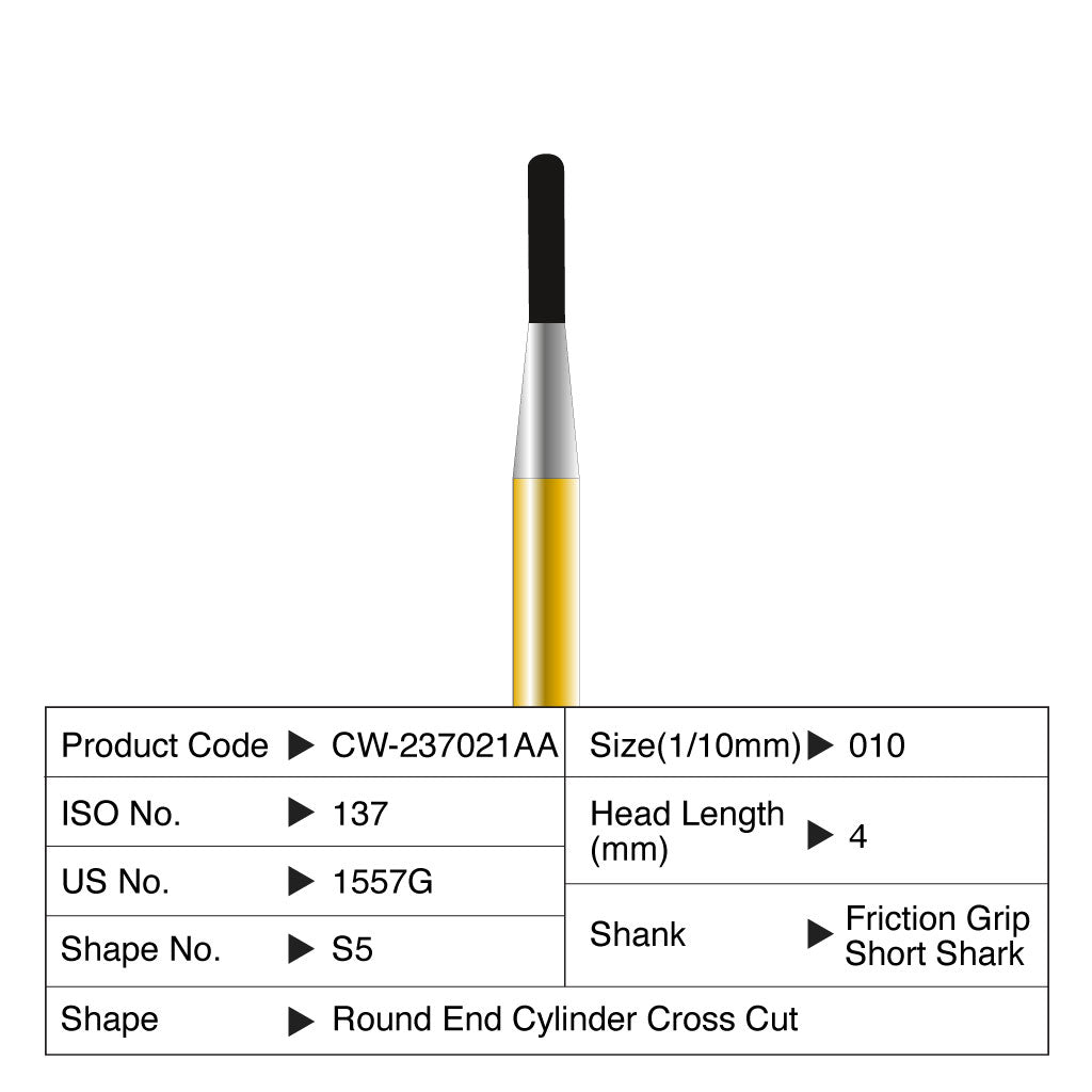 [HKIDEAS]Coltene Diatech Speedstar S5 #010 Head Length 4mm FGSS 5/Pack