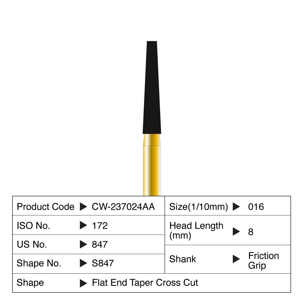 [HKIDEAS]Coltene Diatech Speedstar S847 #016 Head Length 8mm FG 5/Pack