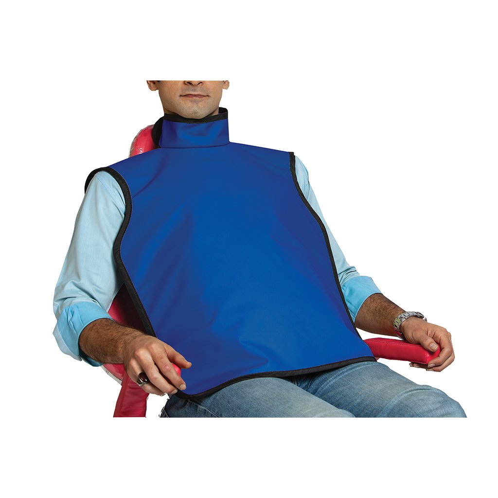 HS Maxi-Gard X-Ray Apron Lead Adult Blue With Collar Each