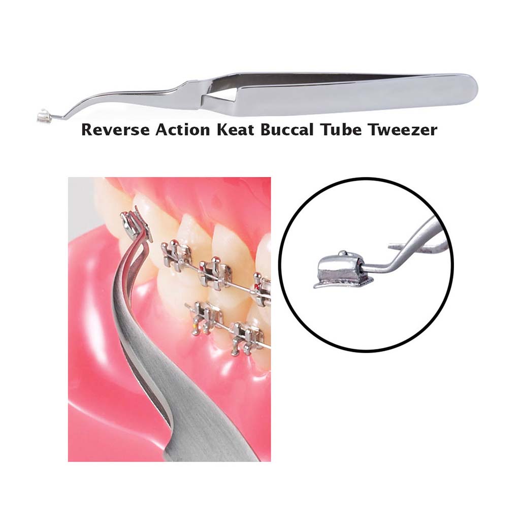 Ortho Technology Reverse Action Keat Buccal Tube Tweezers Each