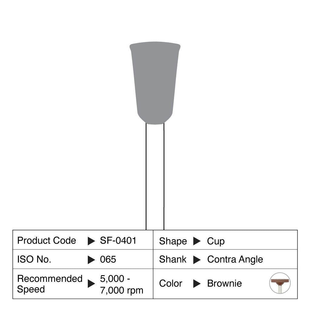 [HKIDEAS]Shofu Brownie Silicone Cup CA #0401 12/Box