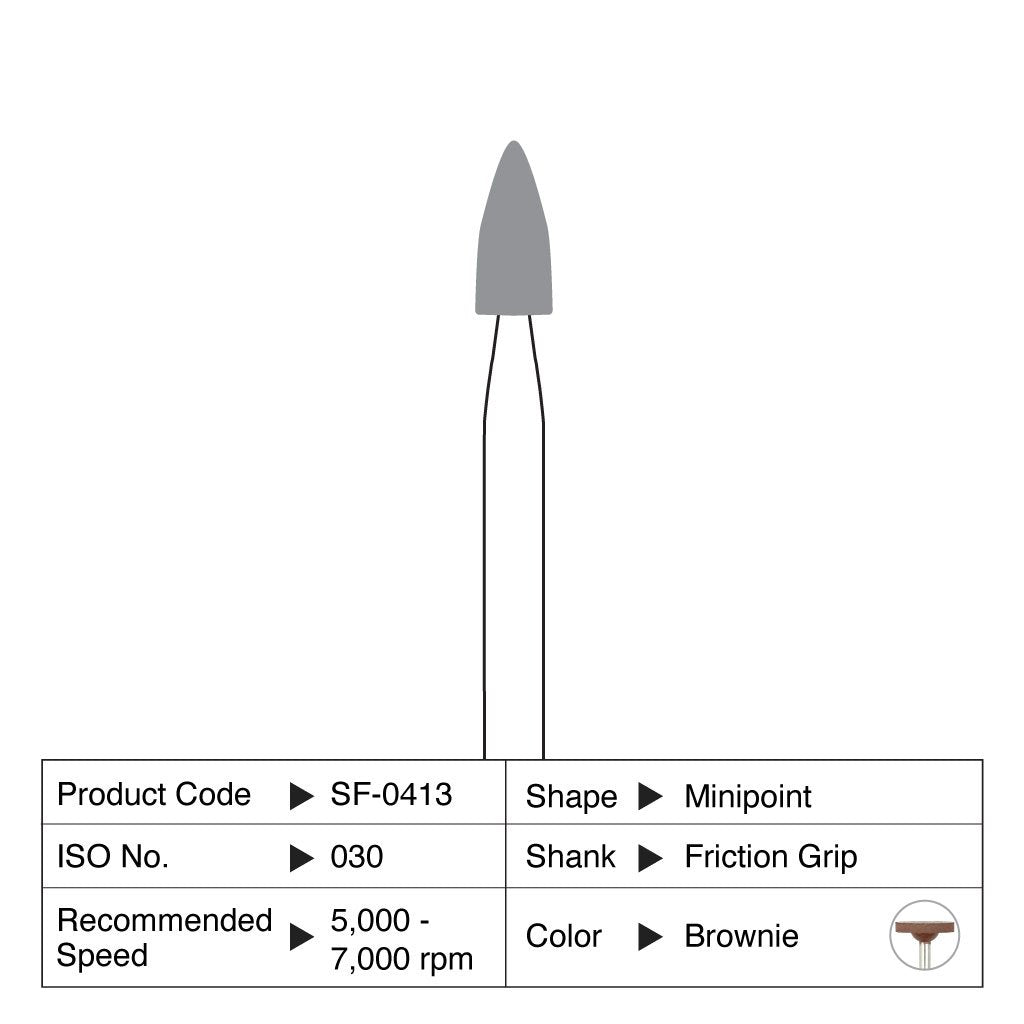 [HKIDEAS]Shofu Brownie Silicone Minipoint FG #0413 12/Box