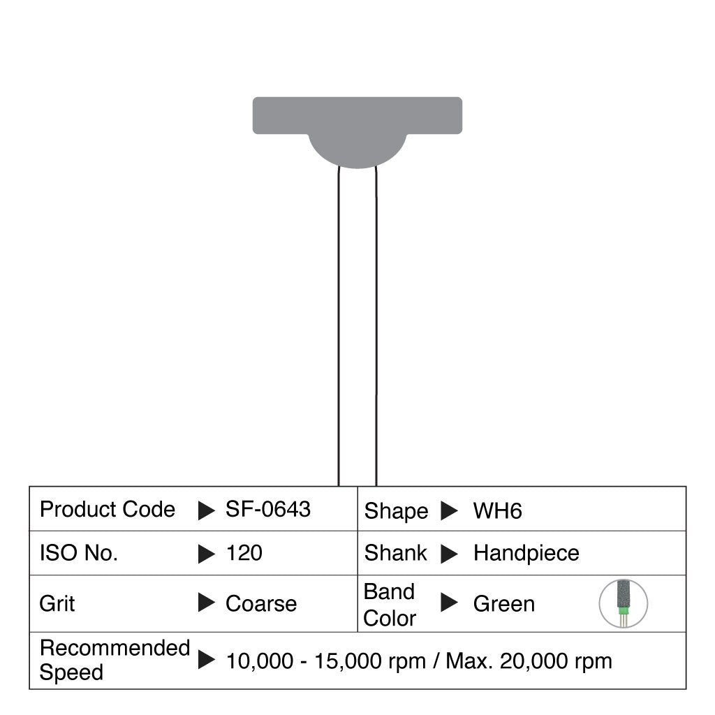 [HKIDEAS]Shofu ZiLMaster Coarse WH6 HP #0643 3/Box