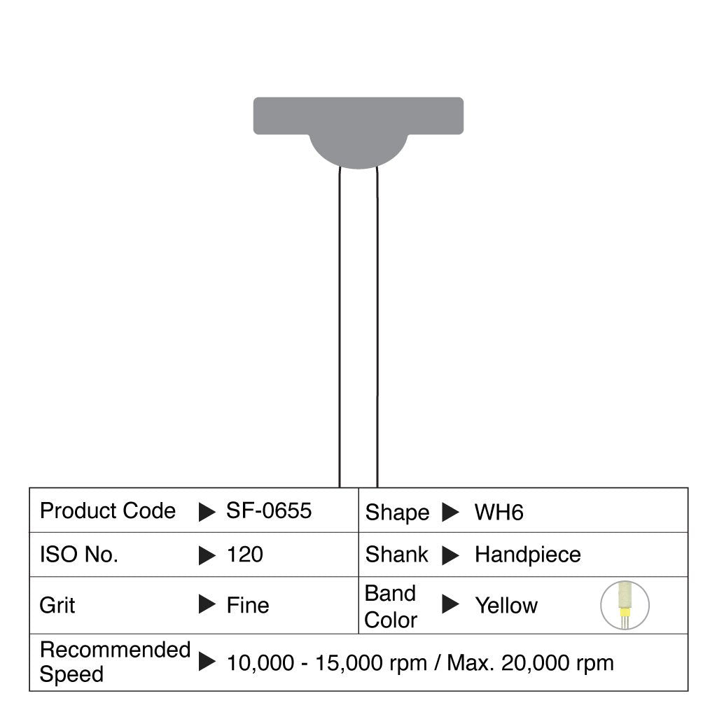 [HKIDEAS]Shofu ZiLMaster Fine WH6 HP #0655 3/Box