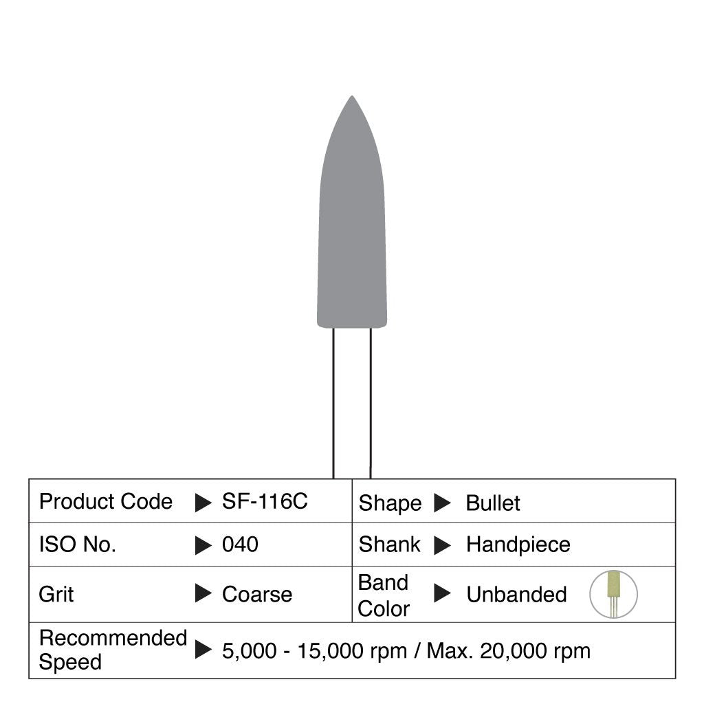 Shofu Compomaster Coarse Bullet HP #0116C 3/Box