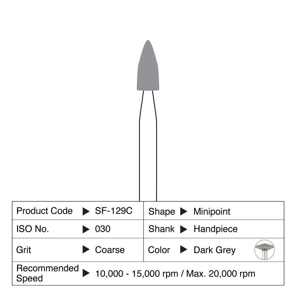 Shofu Ceramaster Coarse Minipoint HP #0129C 3/Box