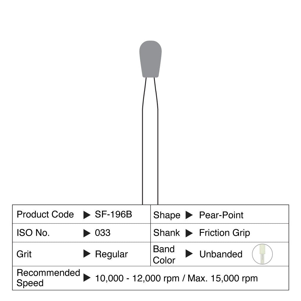 [HKIDEAS]Shofu Composite Pear-Point FG #0196B 12/Box