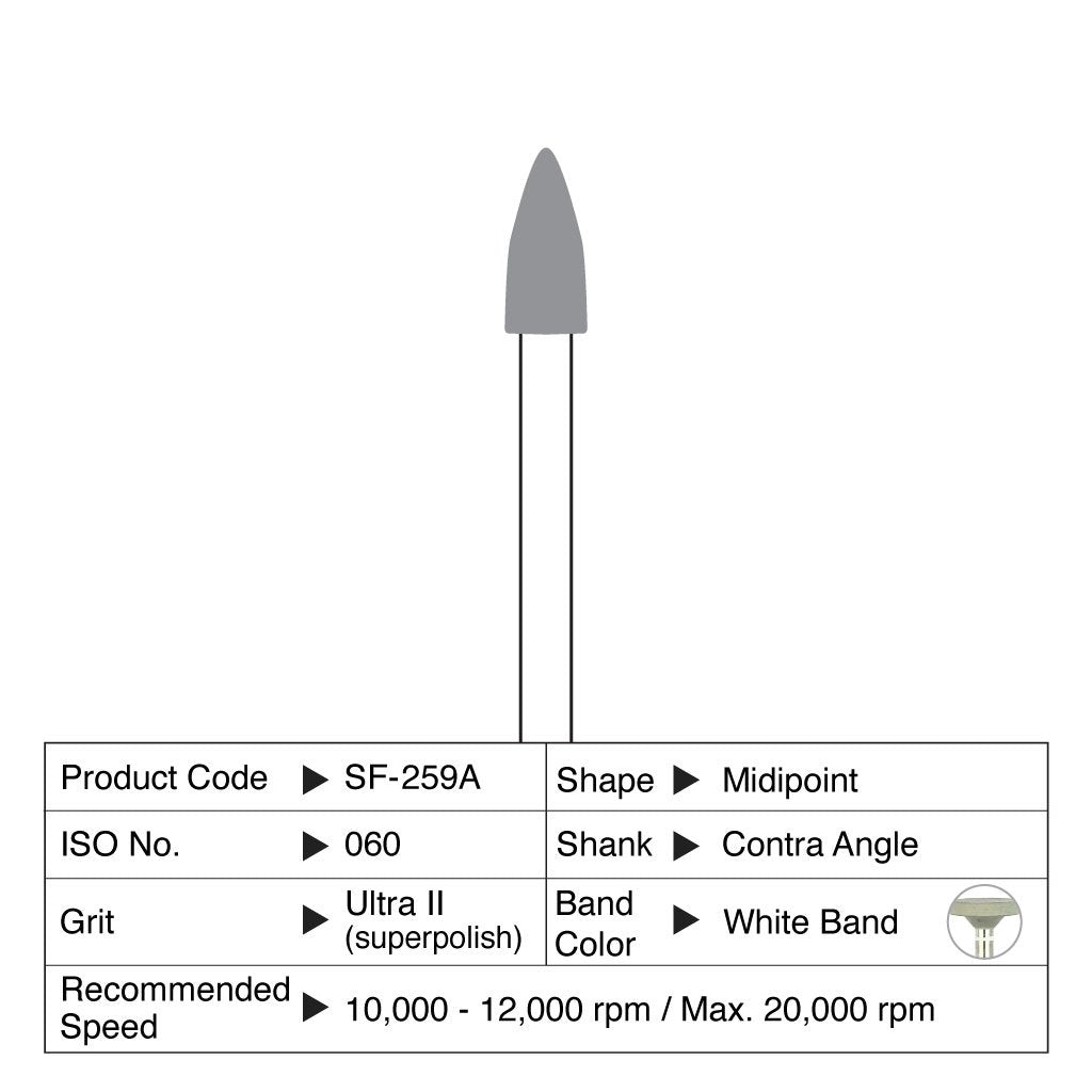 [HKIDEAS]Shofu Ceramiste Ultra II Midipoint CA #0259A 12/Box