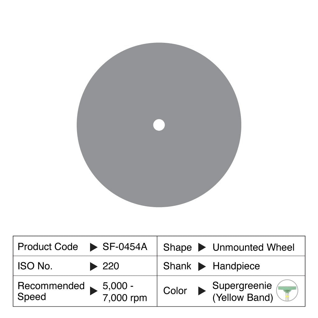 [HKIDEAS]Shofu SuperGreenie Unmounted Wheel HP #454A 12/Box