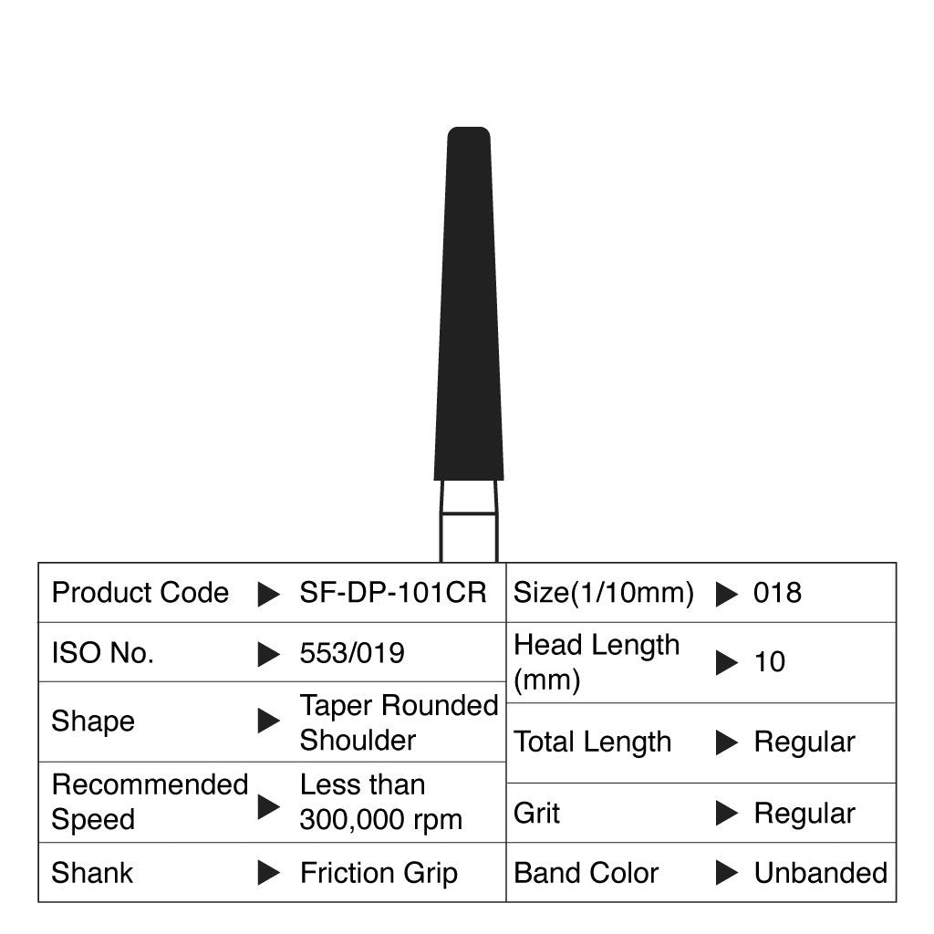 [HKIDEAS]Shofu Diamond Point FG Regular Grit #101CR 10/Box