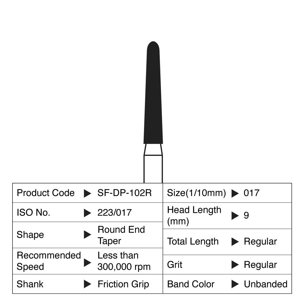 [HKIDEAS]Shofu Diamond Point FG Regular Grit #102R 10/Box