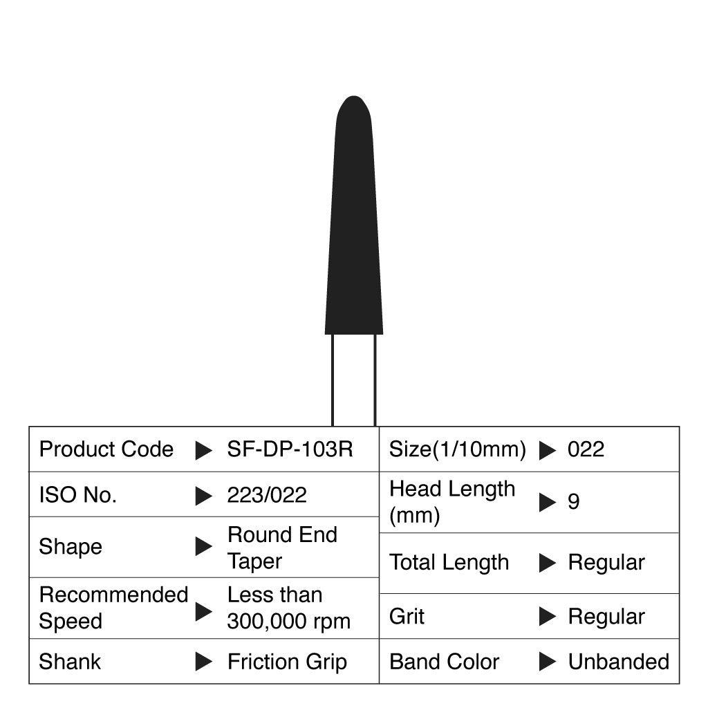 [HKIDEAS]Shofu Diamond Point FG Regular Grit #103R 10/Box