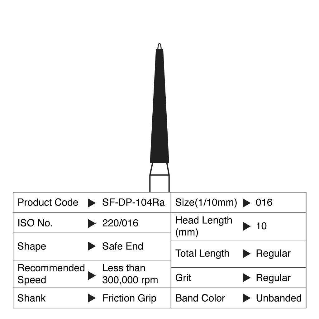 [HKIDEAS]Shofu Diamond Point FG Regular Grit #104RA 10/Box