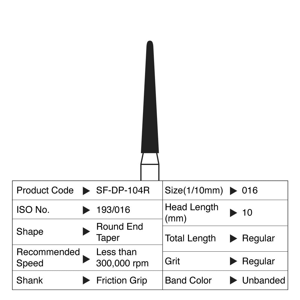 [HKIDEAS]Shofu Diamond Point FG Regular Grit #104R 10/Box