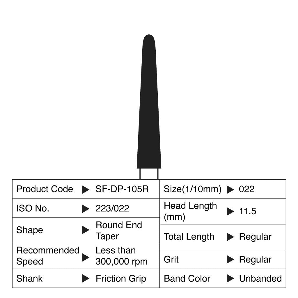 [HKIDEAS]Shofu Diamond Point FG Regular Grit #105R 10/Box