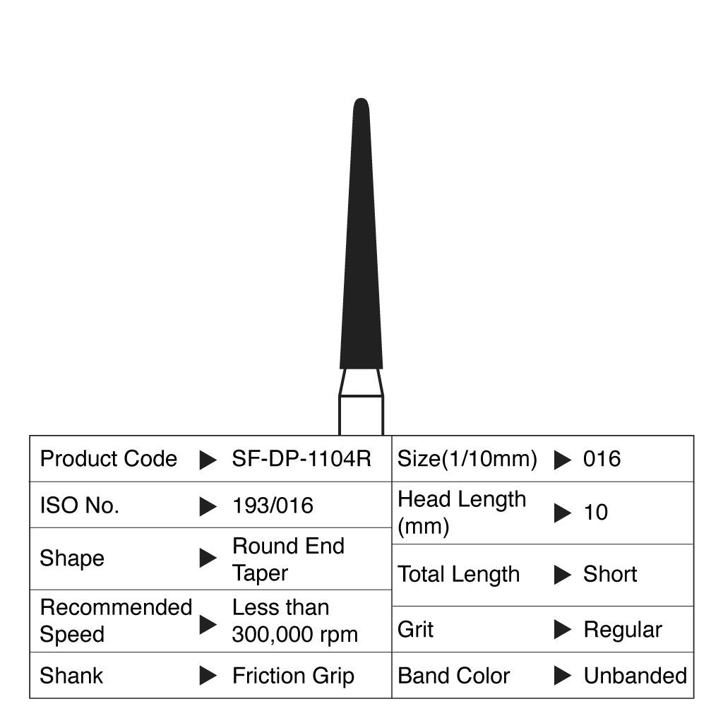 [HKIDEAS]Shofu Diamond Point FG Regular Grit #1104R 10/Box