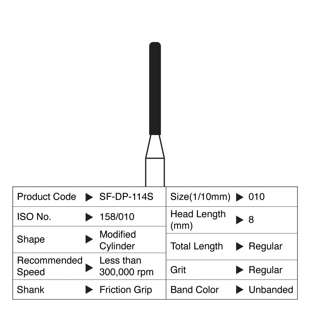 [HKIDEAS]Shofu Diamond Point FG Regular Grit #114S 10/Box