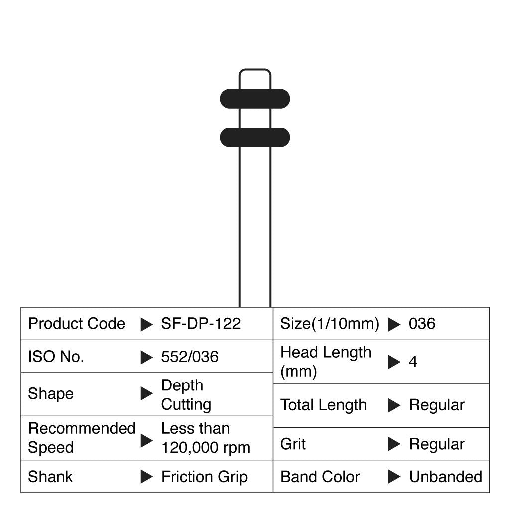 [HKIDEAS]Shofu Diamond Point FG Regular Grit #122 10/Box