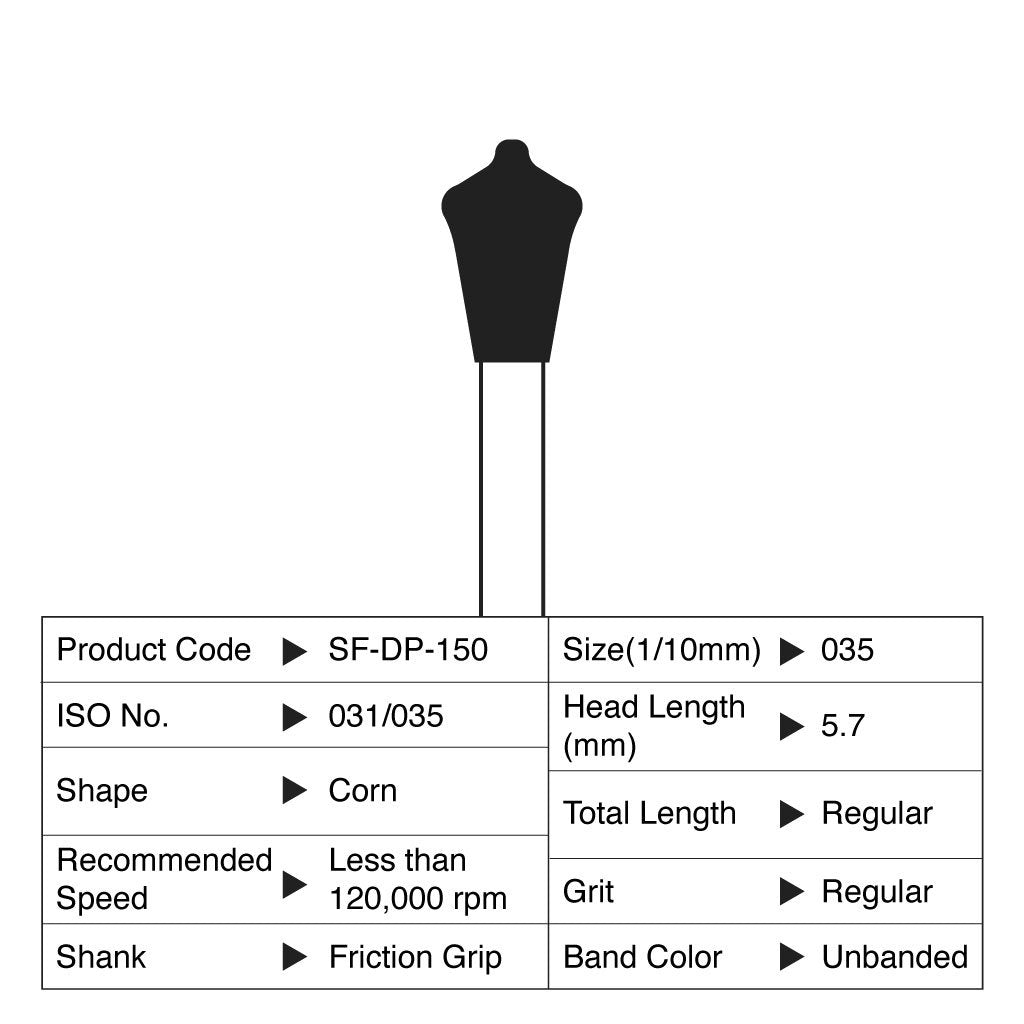 [HKIDEAS]Shofu Diamond Point FG Regular Grit #150 10/Box