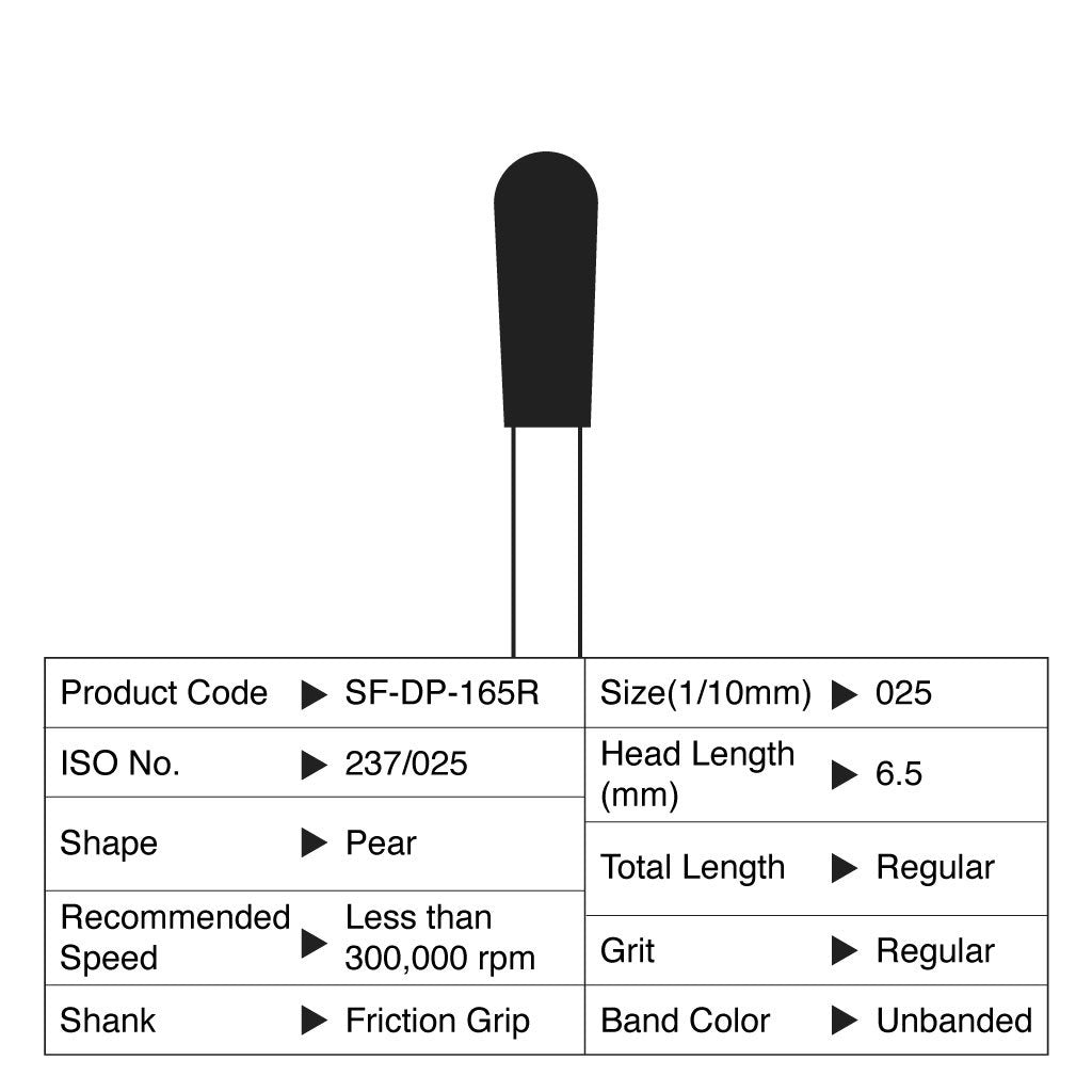 [HKIDEAS]Shofu Diamond Point FG Regular Grit #165R 10/Box